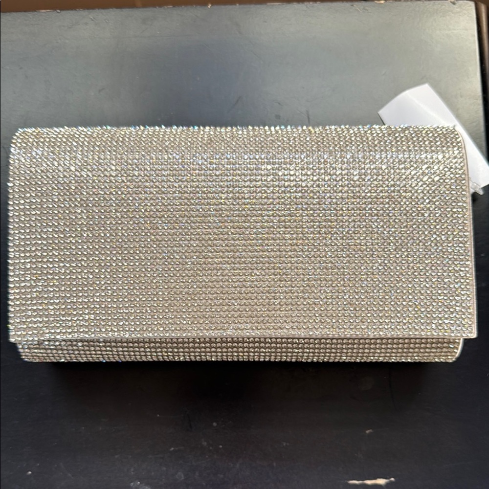 Aldo Silver Rhinestone Clutch